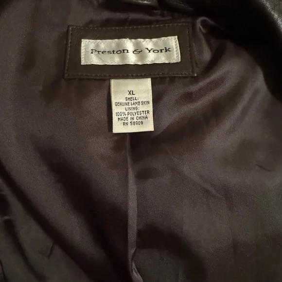 Preston & York Women Soft Genuine Lamb Skin Leather Jacket brown Size XL - Picture 5 of 8